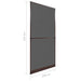 Brown Hinged Insect Screen for Doors 100 x 215 Cm Oaopla