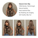 Brown Mixed Blonde Synthetic Wavy Wig with Bang