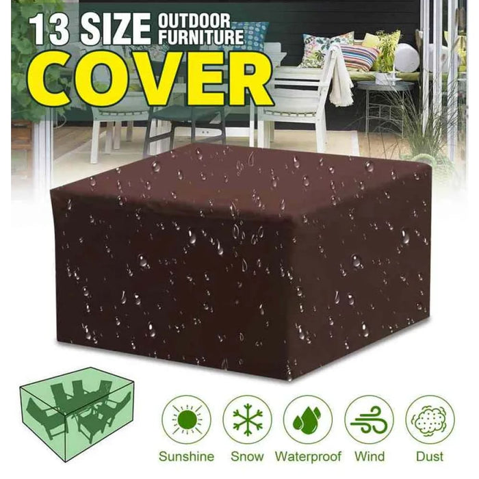 Brown Waterproof Outdoor Patio Garden Furniture Covers 210d