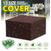 Brown Waterproof Outdoor Patio Garden Furniture Covers 210d