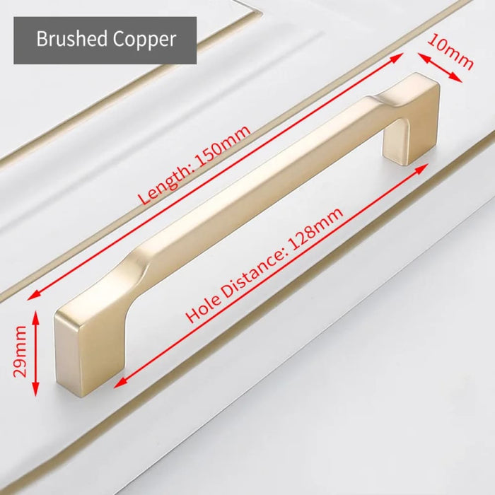 Brushed Copper Cabinet Handles Furniture Pulls