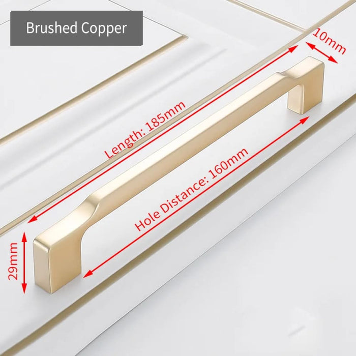 Brushed Copper Cabinet Handles Furniture Pulls