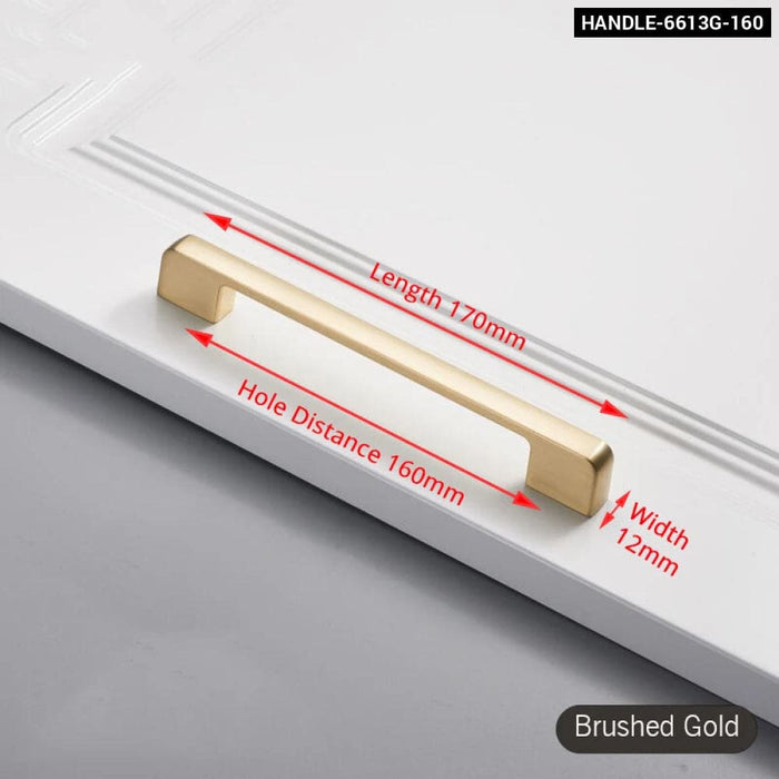 Brushed Gold Cabinet Handle For Kitchen Cupboards