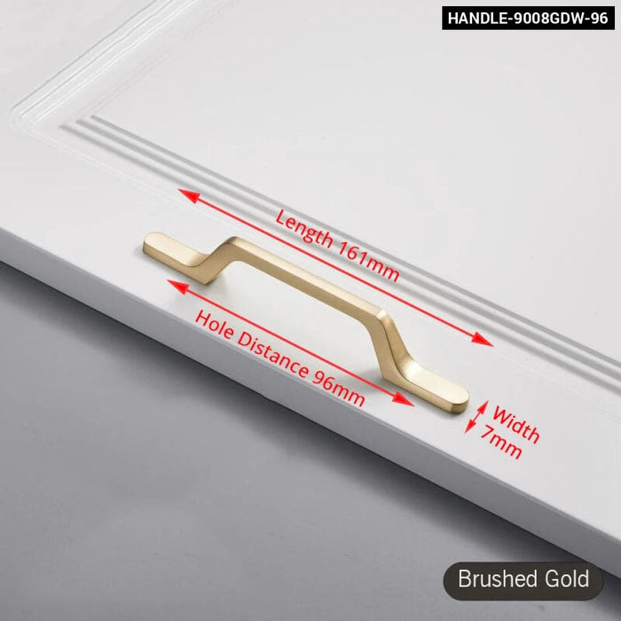 Brushed Gold Cabinet Handle For Kitchen Cupboards