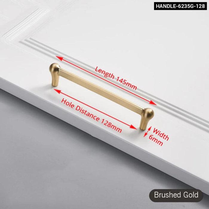Brushed Gold Cabinet Handle For Kitchen Cupboards