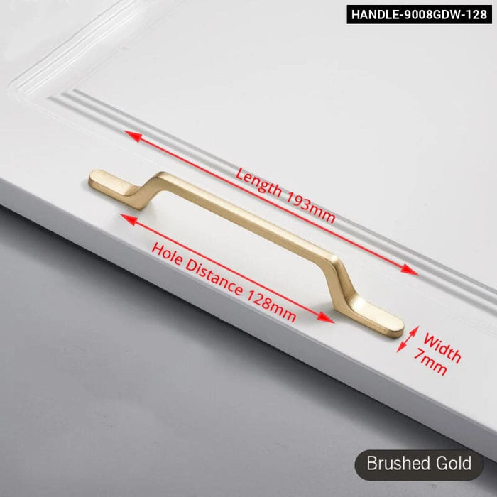 Brushed Gold Cabinet Handle For Kitchen Cupboards