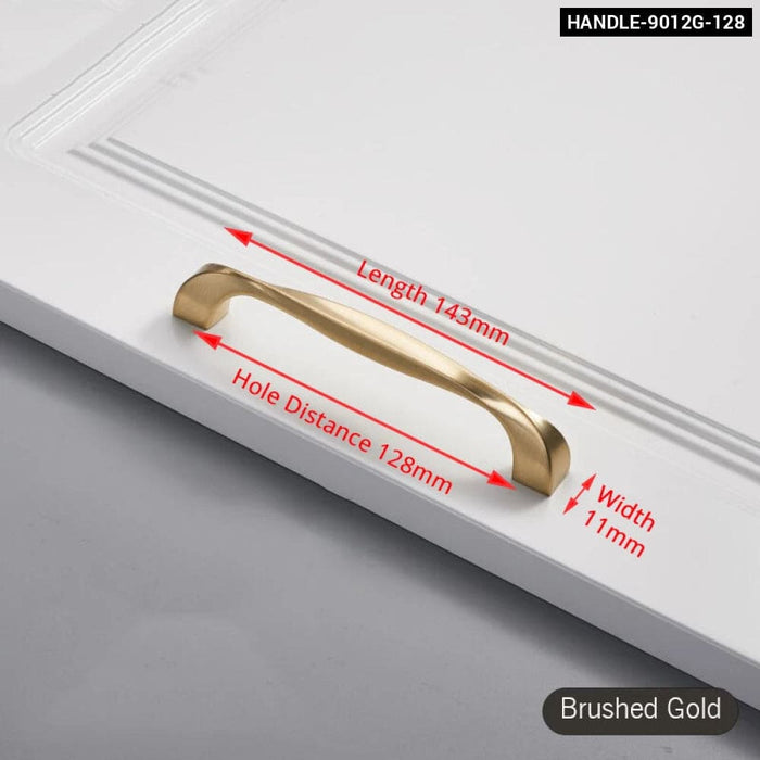 Brushed Gold Cabinet Handle For Kitchen Cupboards