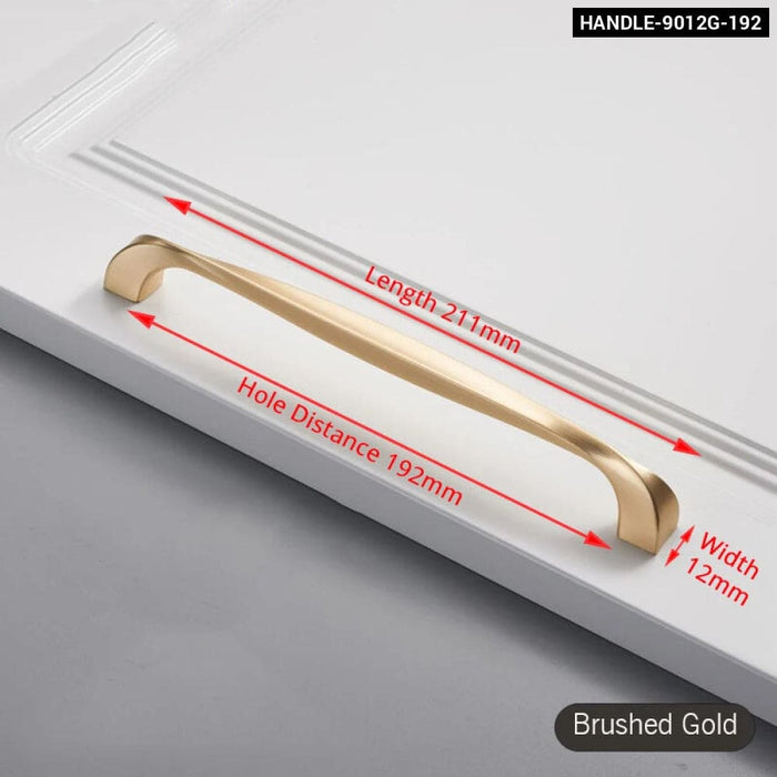 Brushed Gold Cabinet Handle For Kitchen Cupboards