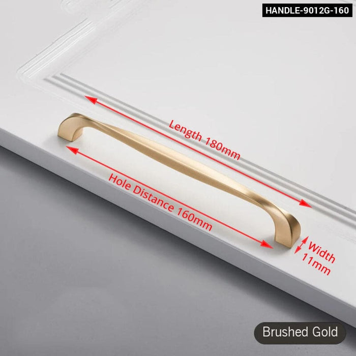Brushed Gold Cabinet Handle For Kitchen Cupboards