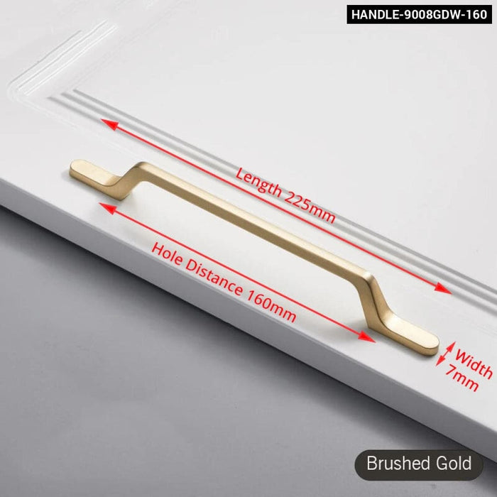Brushed Gold Cabinet Handle For Kitchen Cupboards
