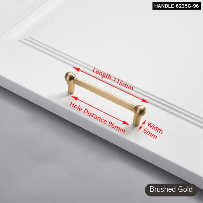 Brushed Gold Cabinet Handle For Kitchen Cupboards