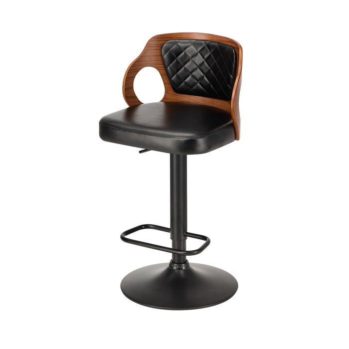 4X Bar Stools Kitchen Gas Lift Swivel Chairs Wooden Barstool