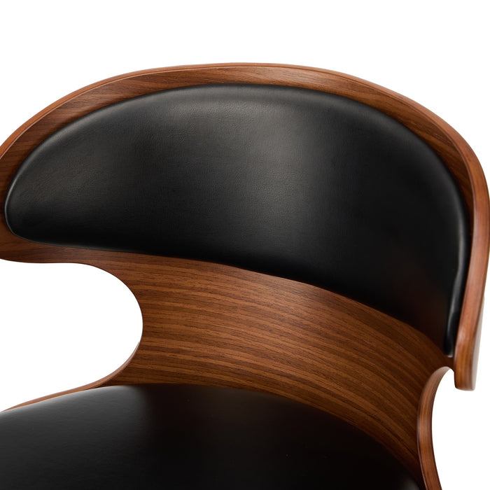 2X Bar Stools Swivel Kitchen Bar Chairs Gas Lift Stool Leather Black