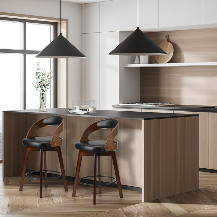 2X Bar Stools Kitchen Counter Stool Swivel Dining Chair Pu Leather