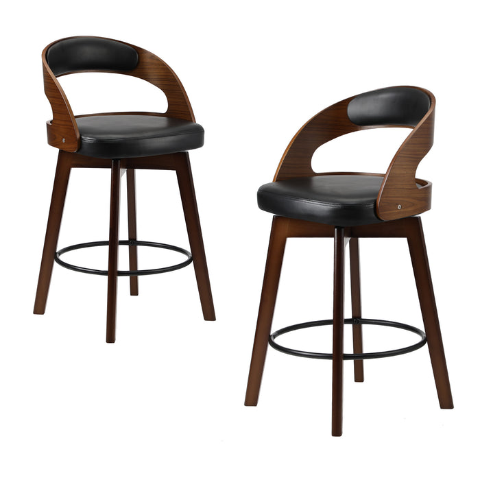 2X Bar Stools Kitchen Counter Stool Swivel Dining Chair Pu Leather