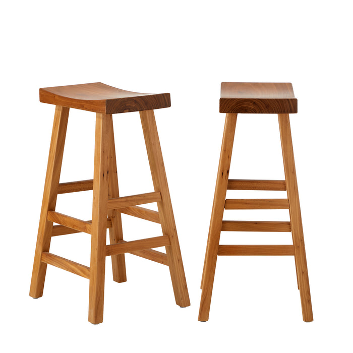 2X Bar Stools Kitchen Stool Wooden Counter Chairs Barstools Natural