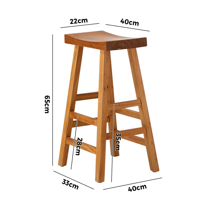 2X Bar Stools Kitchen Stool Wooden Counter Chairs Barstools Natural
