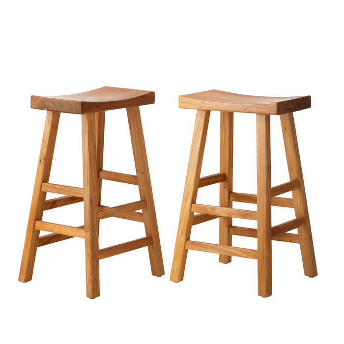 2X Bar Stools Kitchen Stool Wooden Counter Chairs Barstools Natural