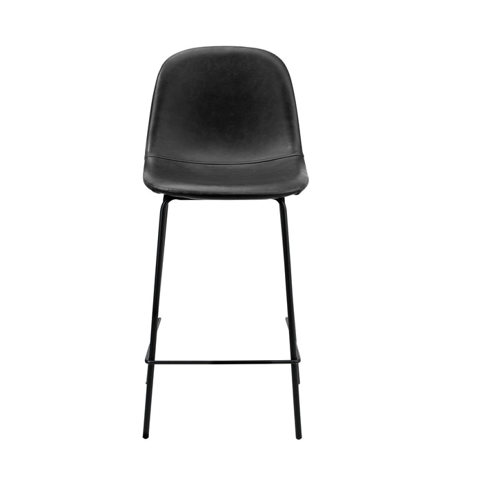 2 Pack Bar Stools Kitchen Dining Chair Counter Stool Pu Leather Metal