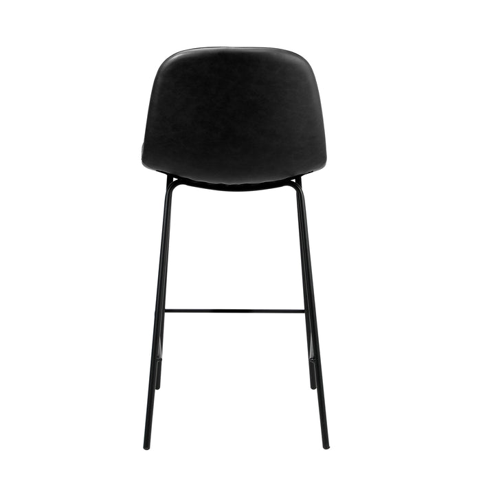 2 Pack Bar Stools Kitchen Dining Chair Counter Stool Pu Leather Metal