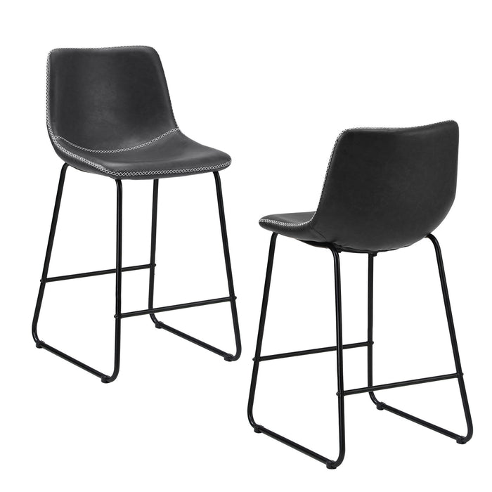 2X Bar Stools Steel Stool Modern Kitchen Dining Furniture Set Grey