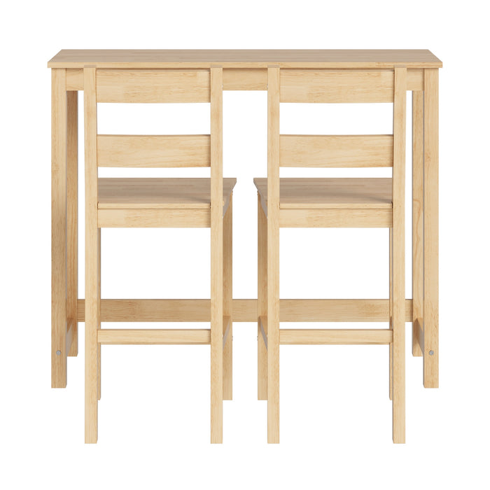 3Pcs Bar Table Set Kitchen Dining Cafe Tables 2 Stools Setting