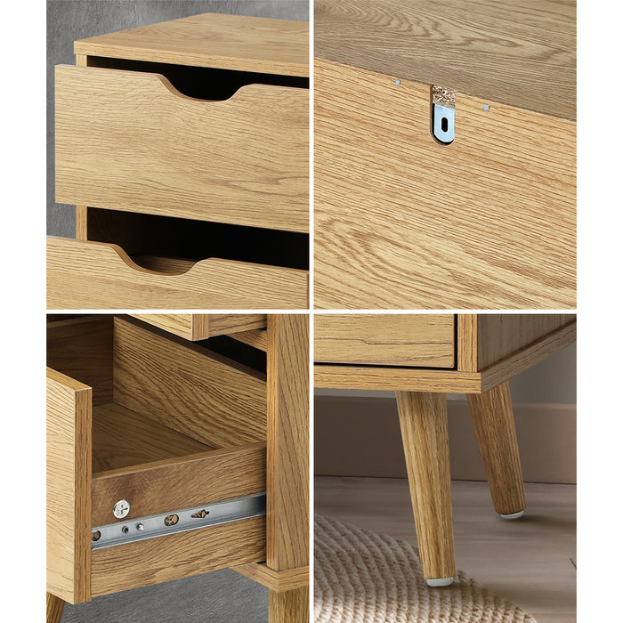 2 X Bedside Tables Side Table Bedroom Furniture Wooden