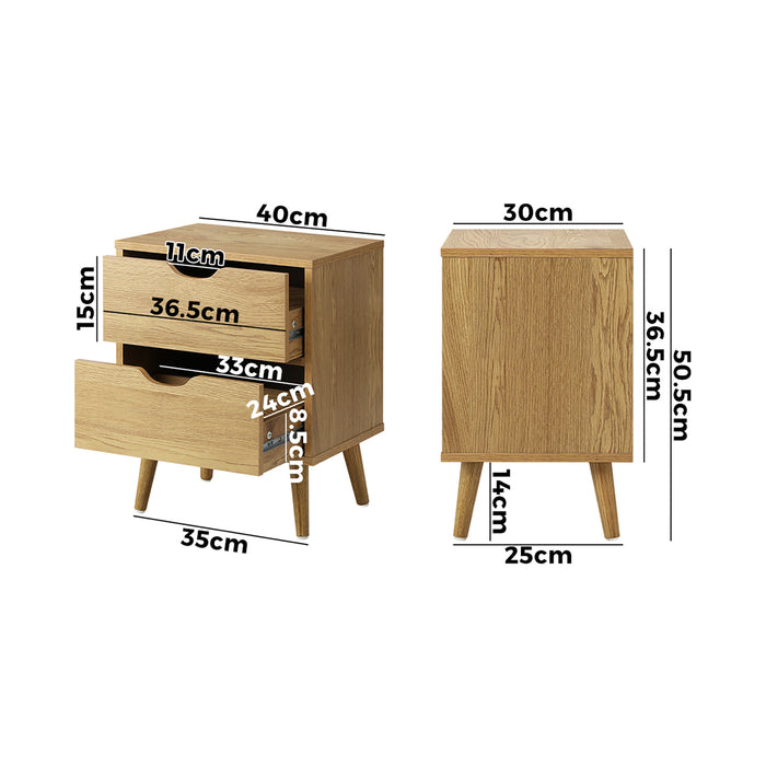 2 X Bedside Tables Side Table Bedroom Furniture Wooden