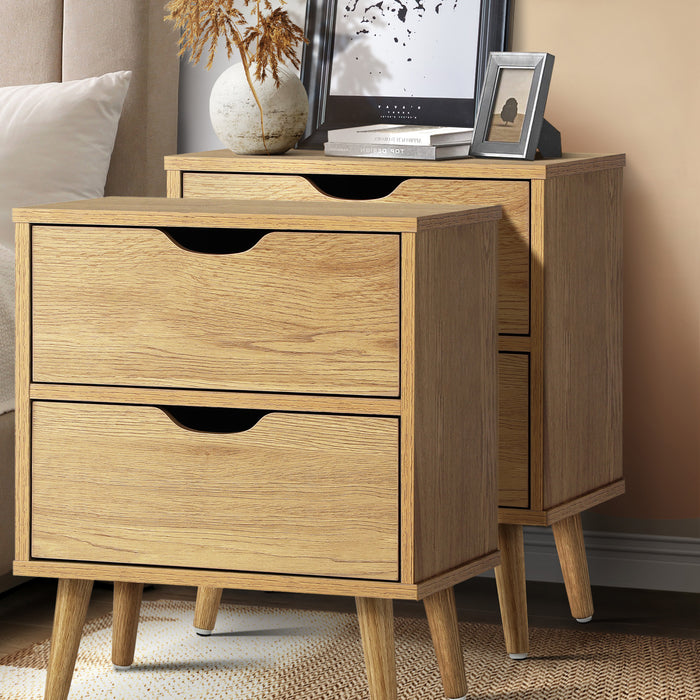2 X Bedside Tables Side Table Bedroom Furniture Wooden