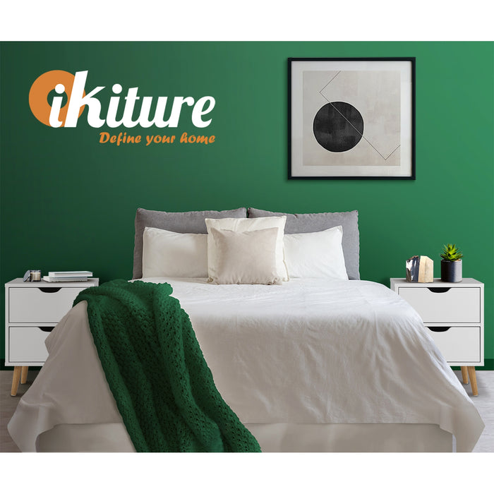 Bedside Tables 2 Drawers Side Table Nightstand Storage Cabinet White