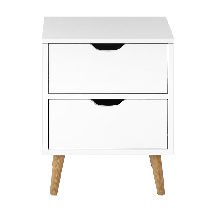 Bedside Tables Set Of 2 Side Table Nightstand Storage Cabinet White