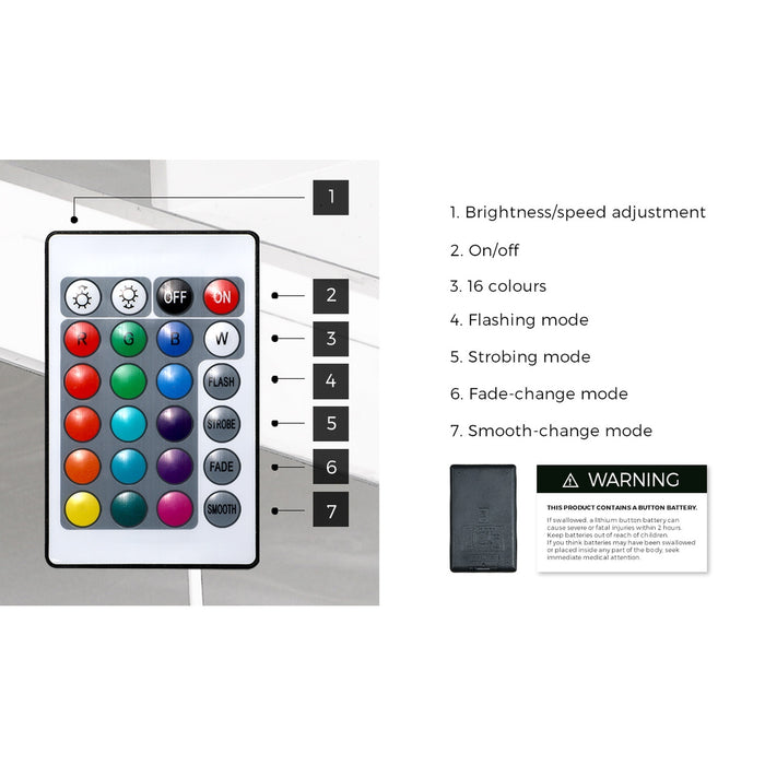 2X Bedside Table Led Nightstand Usb Charging Station Side Table White