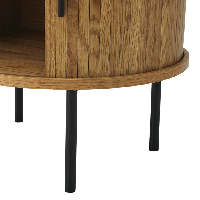 Bedside Table Side End Tables 2-Tier Storage Cabinet Natural