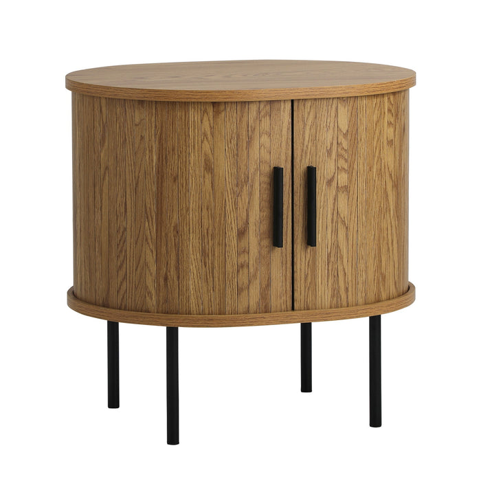 Bedside Table Side End Tables 2-Tier Storage Cabinet Natural