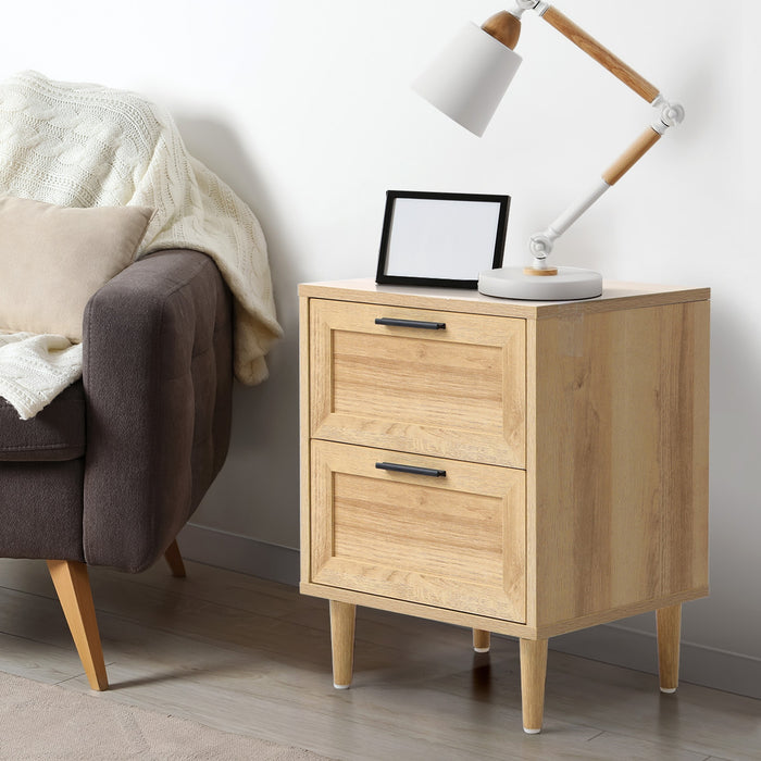 Bedside Tables Set Of 2 Nightstand Side End Table Bedroom Storage Wood