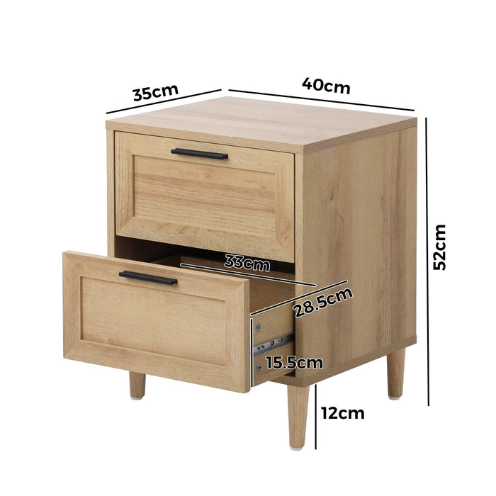 Bedside Tables Set Of 2 Nightstand Side End Table Bedroom Storage Wood