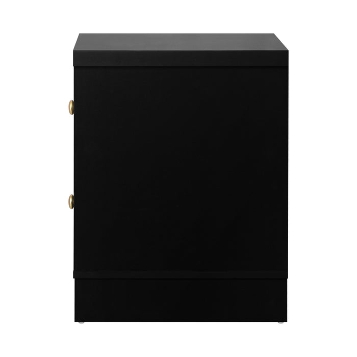 2 X Bedside Tables Hamptons Furniture Storage Cabinet Black