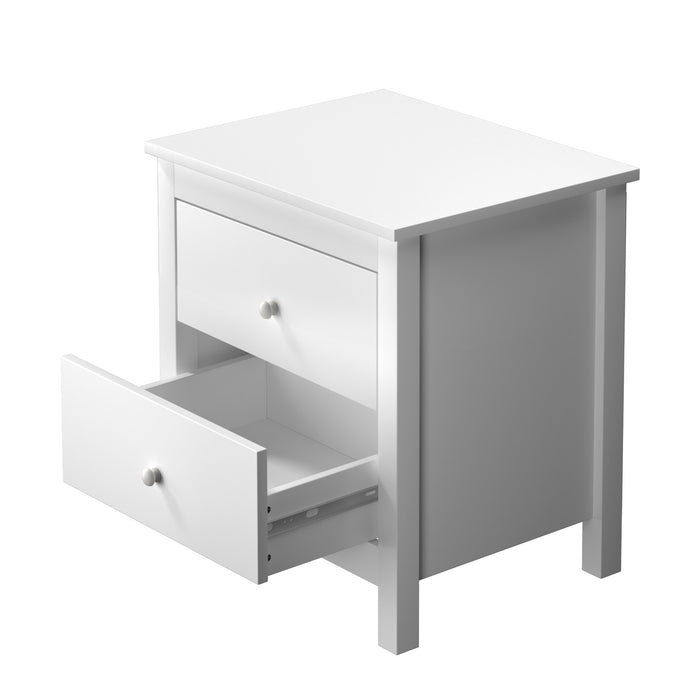 Bedside Tables Set Of 2 Nightstand Side Table Storage Cabinet 2 Drawers