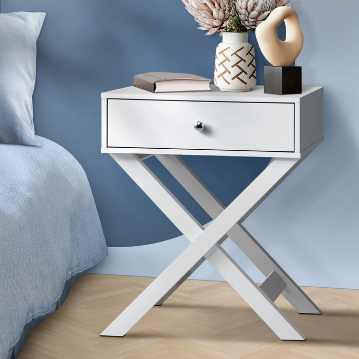 Bedside Table Drawer Nightstand Side Table Storage Cabinet Bedroom