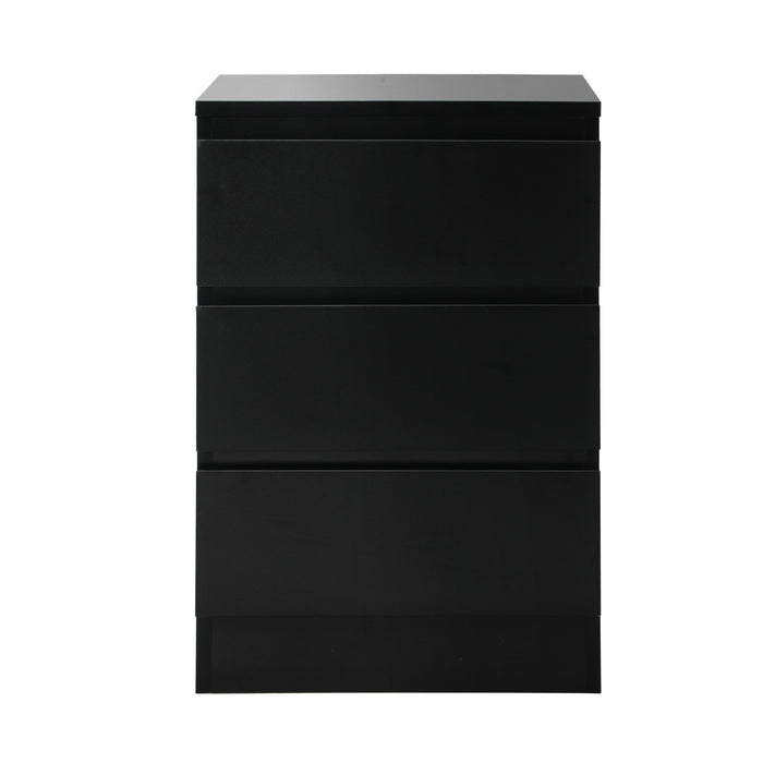Bedside Tables Set Of 2 Side Table Storage Cabinet Nightstand Black