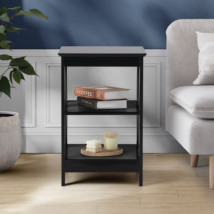 Side Table Coffee Bedside Sofa End Tables 3-Tier Shelf