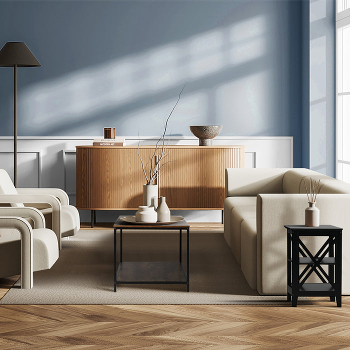 Side Table Coffee Bedside Sofa End Tables 3-Tier Shelf