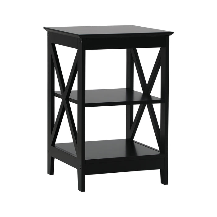 Side Table Coffee Bedside Sofa End Tables 3-Tier Shelf