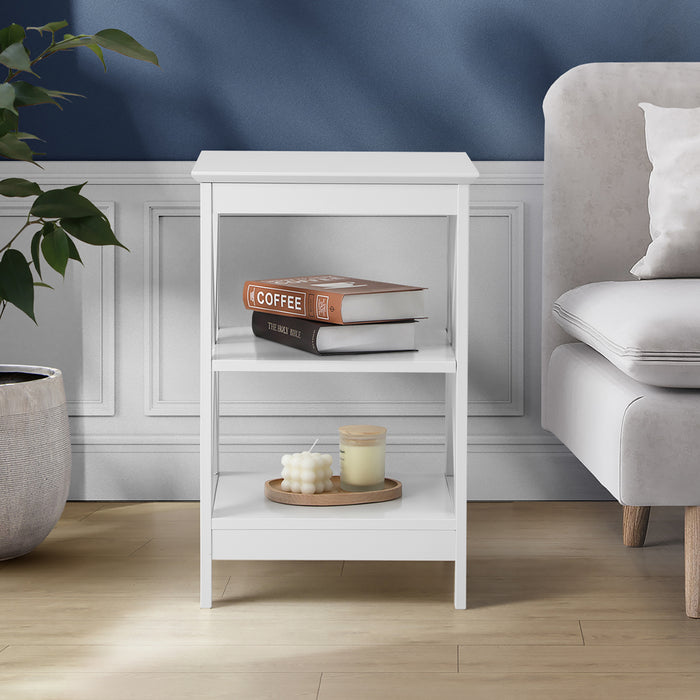 Side Table Coffee Bedside Sofa End Tables 3-Tier Shelf