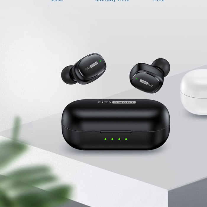 In Ear Buds with Charging Case Portable Wireless Black