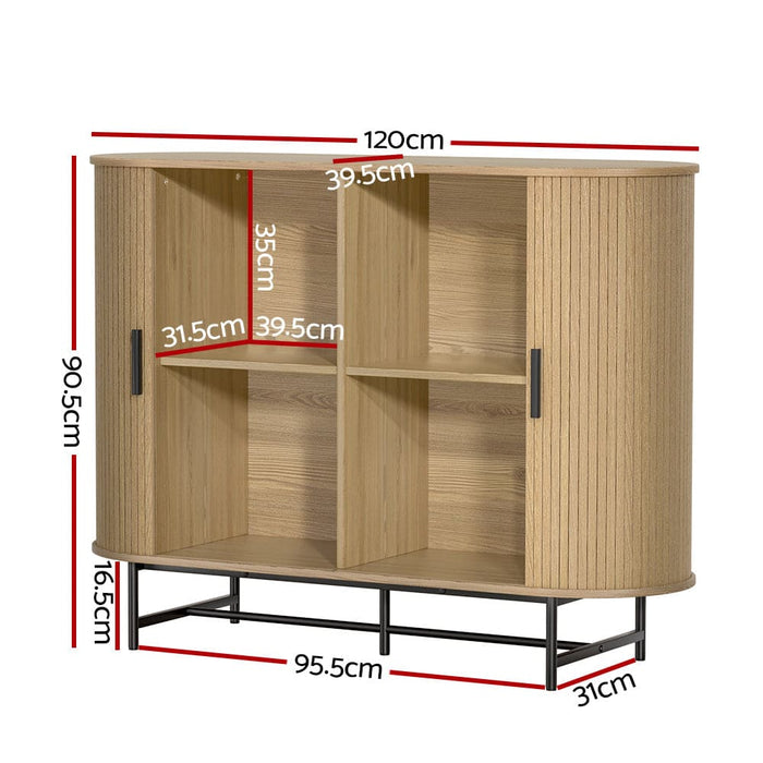 Buffet Sideboard Cupboard Cabinet Sliding Doors Pantry