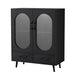 Buffet Sideboard Double Doors Black