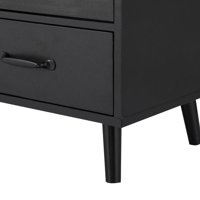 Buffet Sideboard Double Doors Black