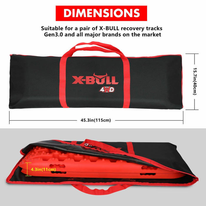 X-bull Recovery Tracks Carry Bag 4x4 Extraction Tred Black