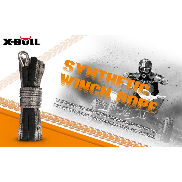 X-bull Winch Rope 5.5mm x 13m Dyneema Synthetic Tow